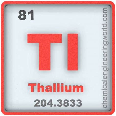 thallium facts|Thallium Element Facts .